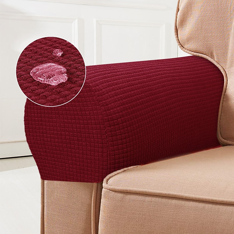 Stretch Spandex Armrest Covers for Chairs and Armchairs, Set of 2