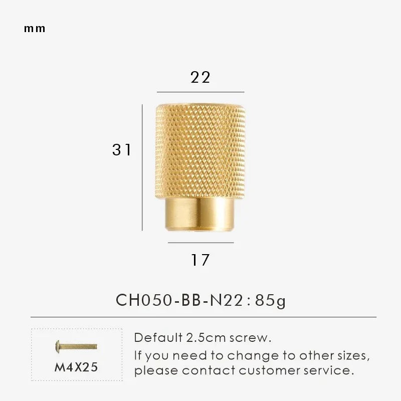 Olbeno Knurled Cabinet Knobs