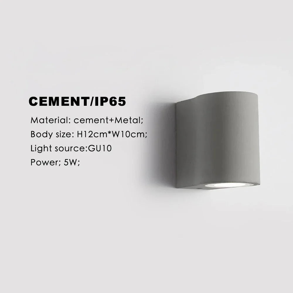 Olfia Cement Outdoor Wall Lamp