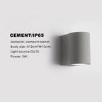 Olfia Cement Outdoor Wall Lamp
