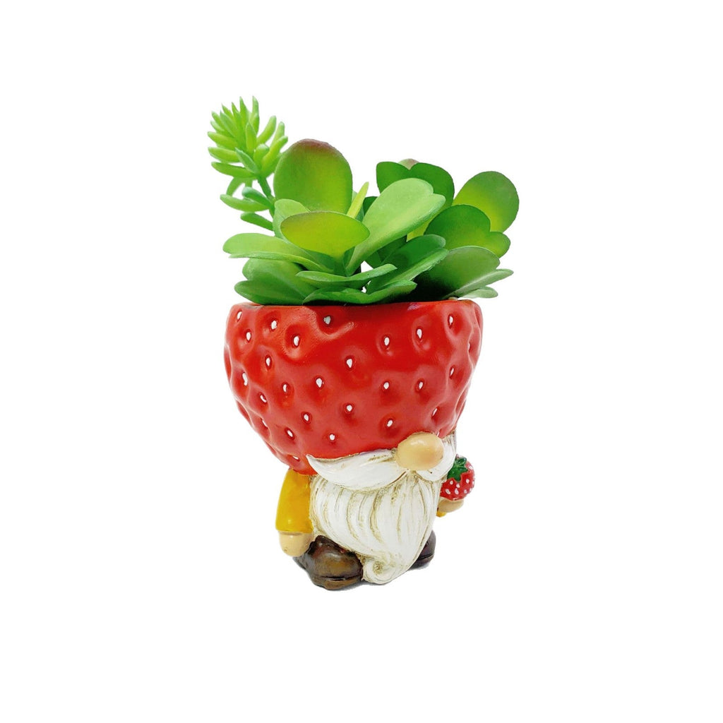 Original Flower Pot Figure with Gnome Motif | Thrascher