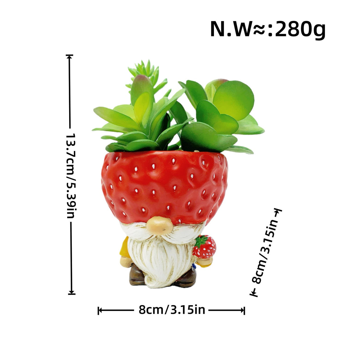 Original Flower Pot Figure with Gnome Motif | Thrascher