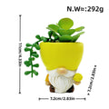 Original Flower Pot Figure with Gnome Motif | Thrascher