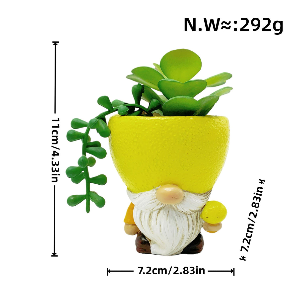 Original Flower Pot Figure with Gnome Motif | Thrascher