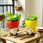 Original Flower Pot Figure with Gnome Motif | Thrascher