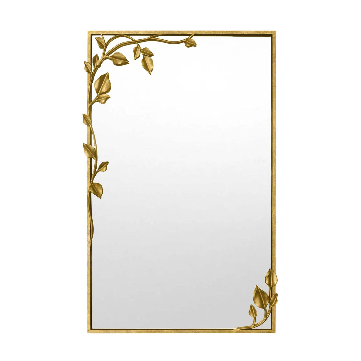 Ornate Wall Mirror with Leaf Accents | Thrascher