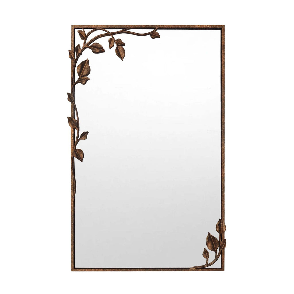 Ornate Wall Mirror with Leaf Accents | Thrascher