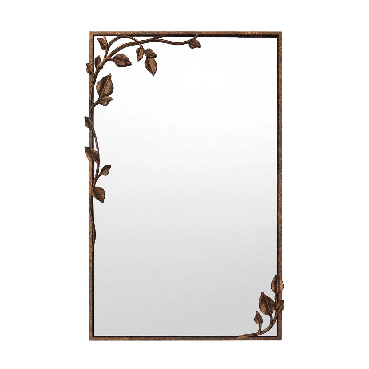 Ornate Wall Mirror with Leaf Accents | Thrascher