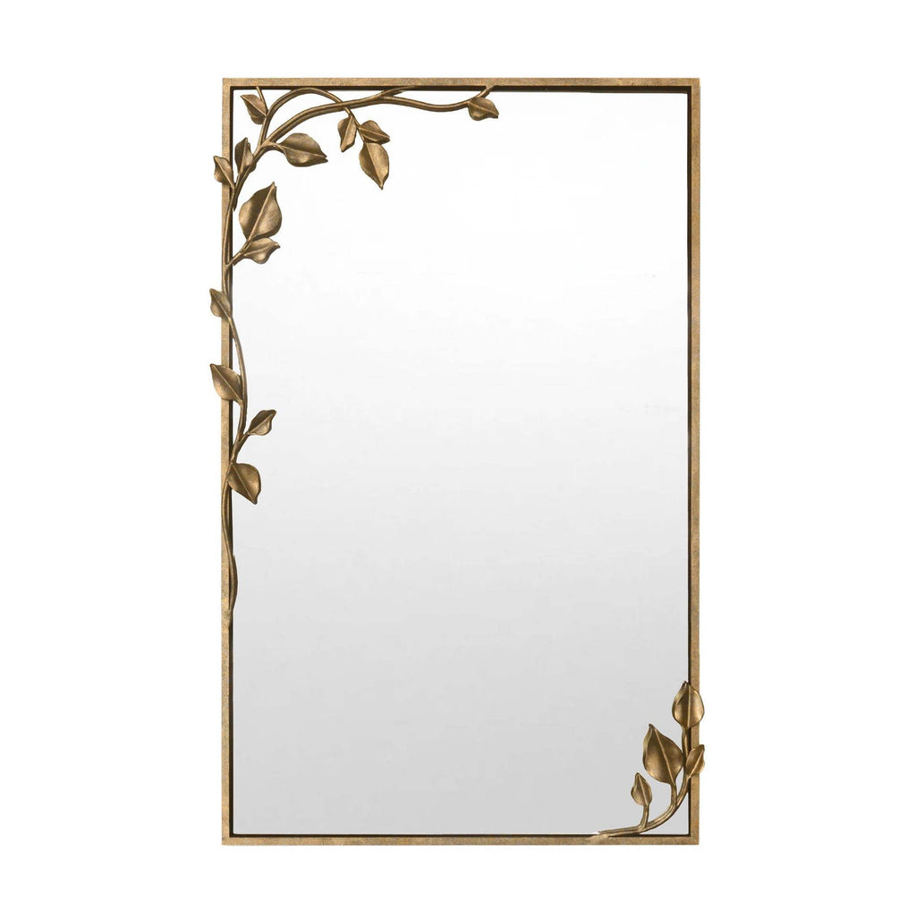 Ornate Wall Mirror with Leaf Accents | Thrascher