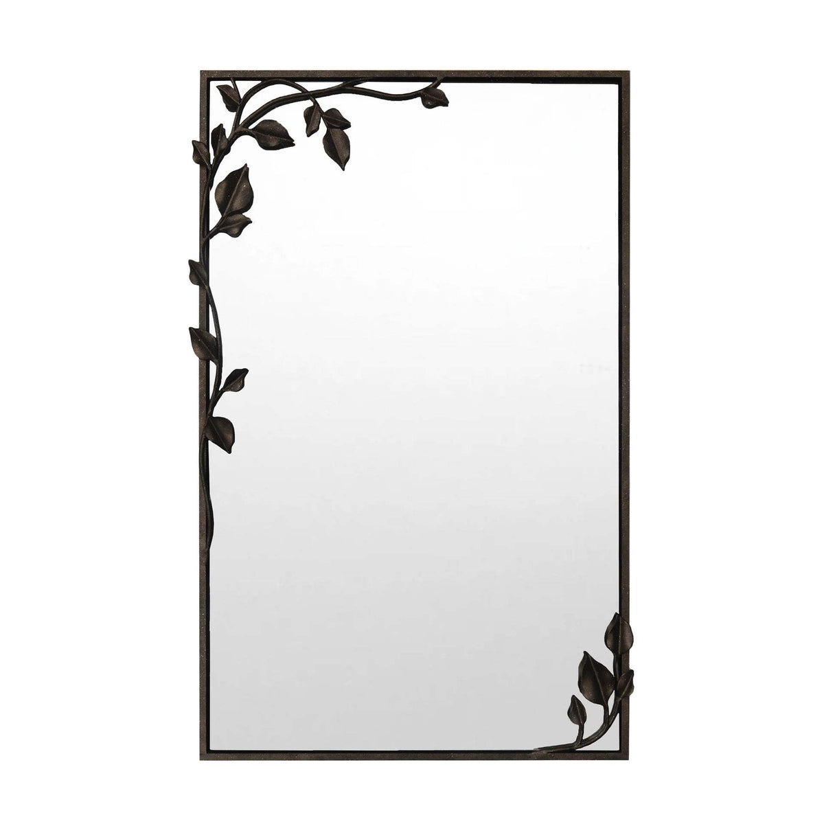 Ornate Wall Mirror with Leaf Accents | Thrascher
