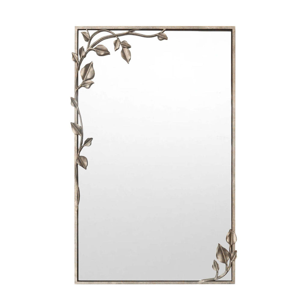 Ornate Wall Mirror with Leaf Accents | Thrascher