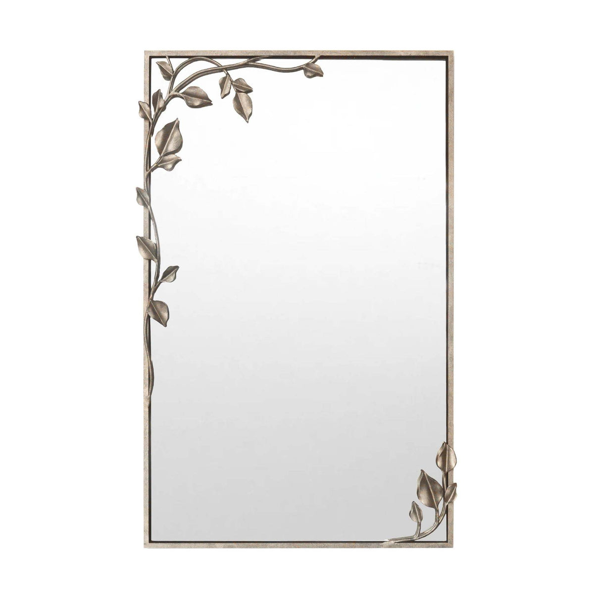 Ornate Wall Mirror with Leaf Accents | Thrascher