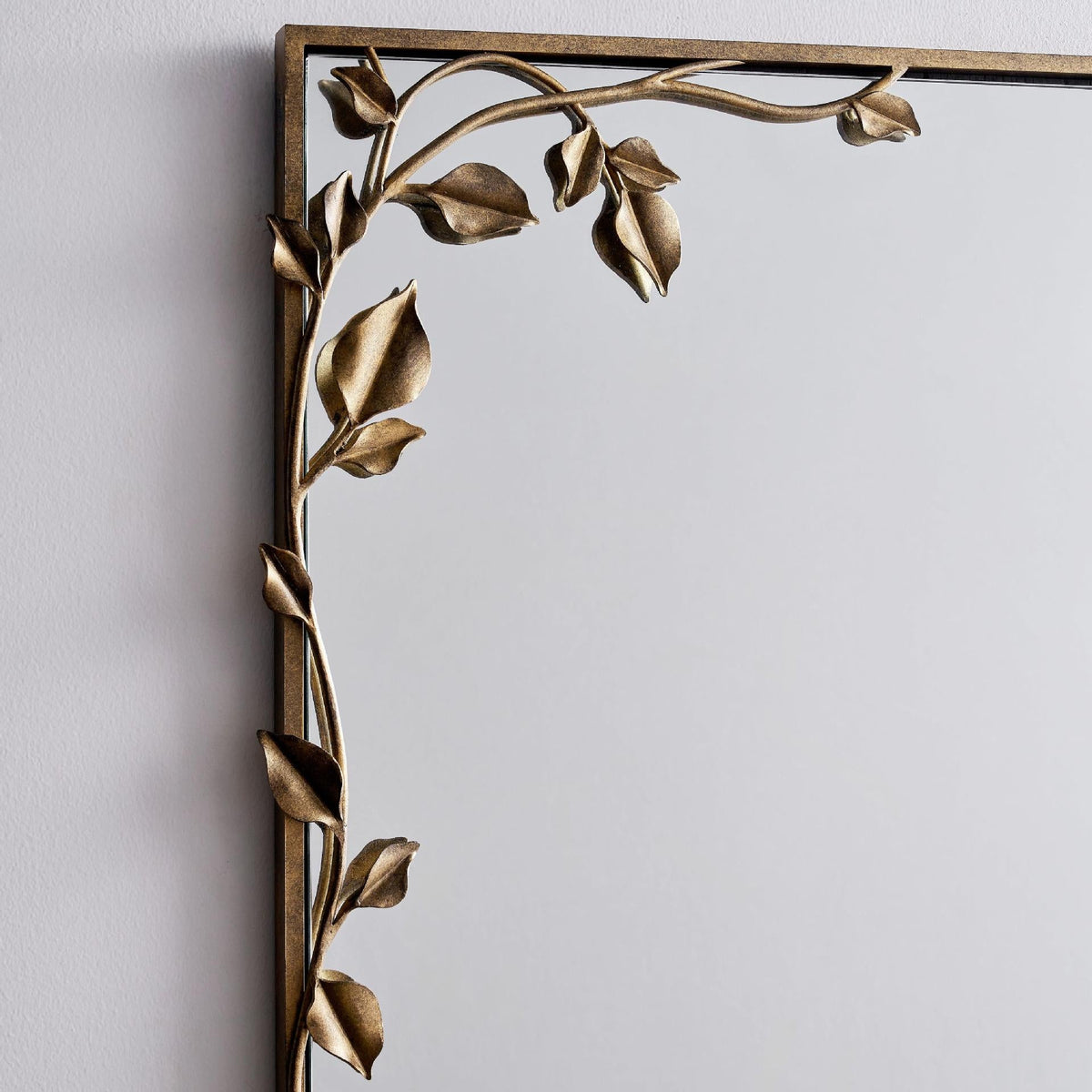 Ornate Wall Mirror with Leaf Accents | Thrascher
