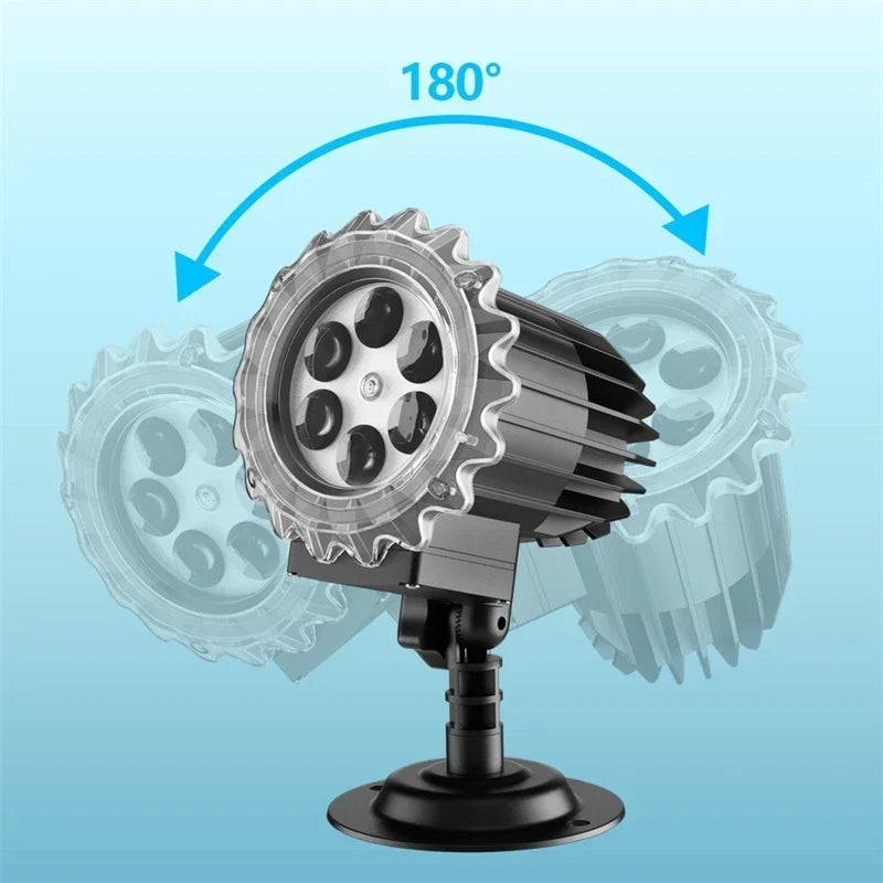 Outdoor Halloween LED Projector with Rotating Ghost Projection, view 4