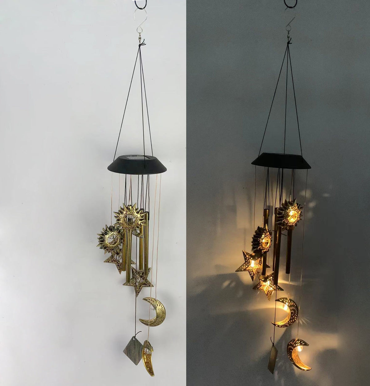 Outdoor Metal Star Wind Chime with Resonating Aluminum Tubes | Thrascher