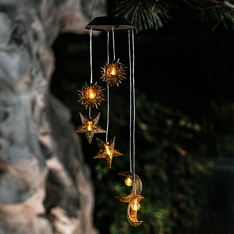 Outdoor Metal Star Wind Chime with Resonating Aluminum Tubes | Thrascher