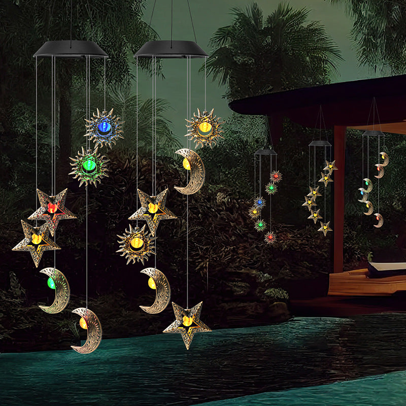 Outdoor Metal Star Wind Chime with Resonating Aluminum Tubes | Thrascher