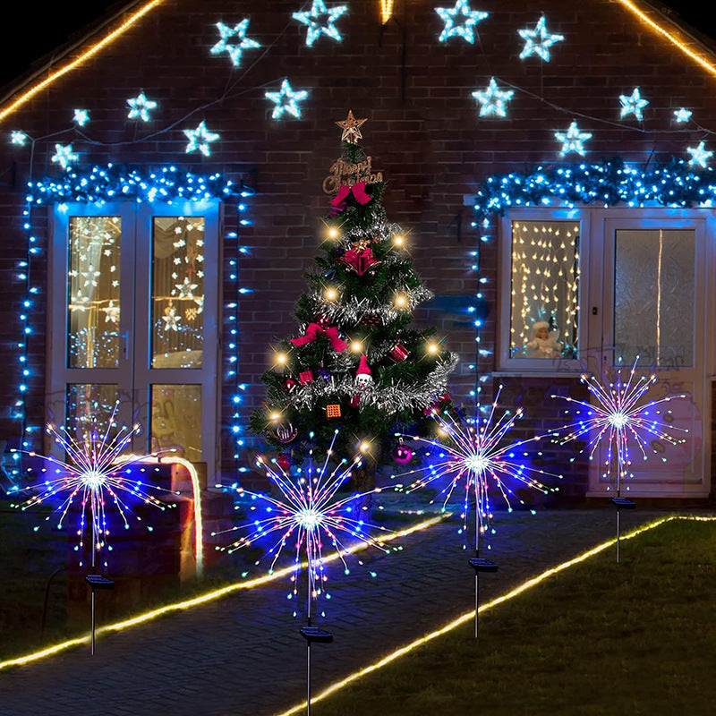 Outdoor Solar Firework Starburst LED Garden Stake Lights | Thrascher