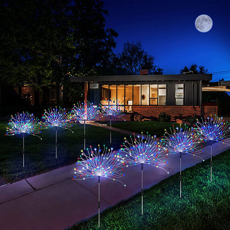 Outdoor Solar Firework Starburst LED Garden Stake Lights | Thrascher