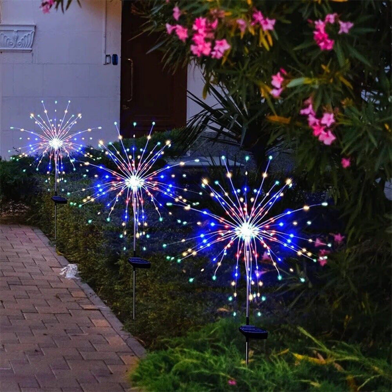 Outdoor Solar Firework Starburst LED Garden Stake Lights | Thrascher