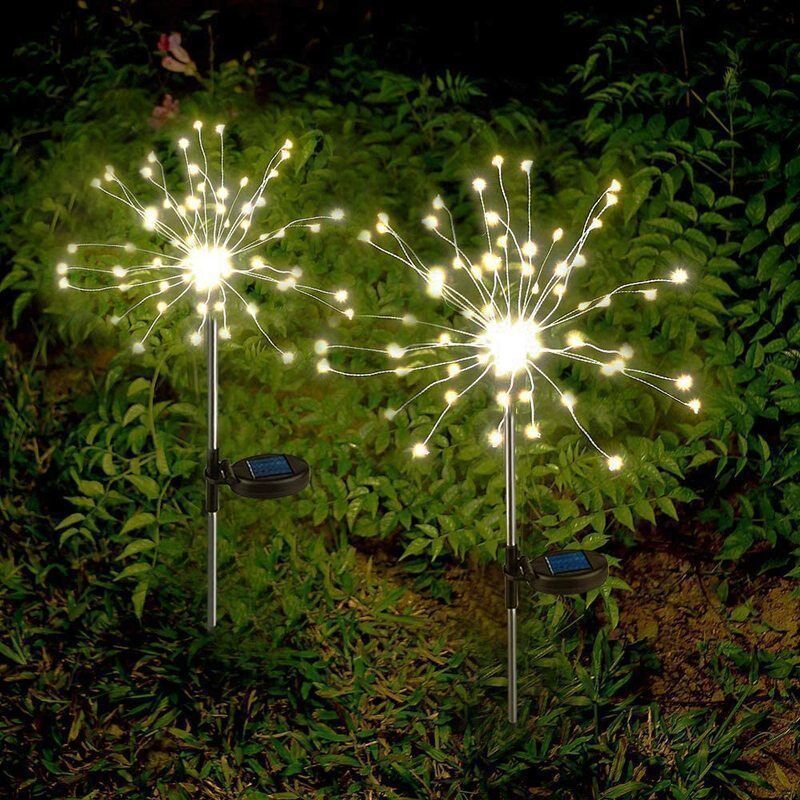 Outdoor Solar Firework Starburst LED Garden Stake Lights | Thrascher