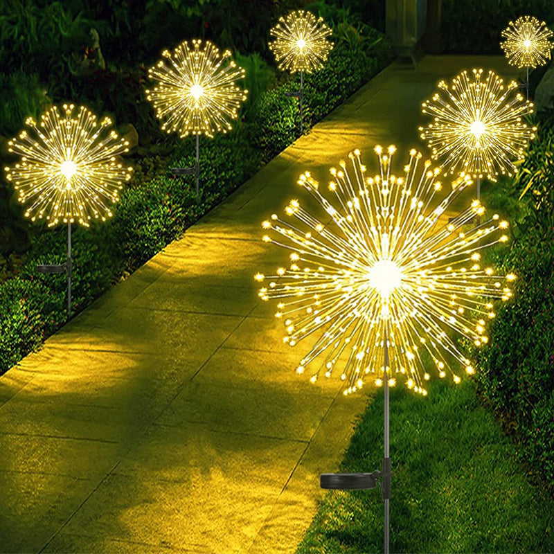 Outdoor Solar Firework Starburst LED Garden Stake Lights | Thrascher