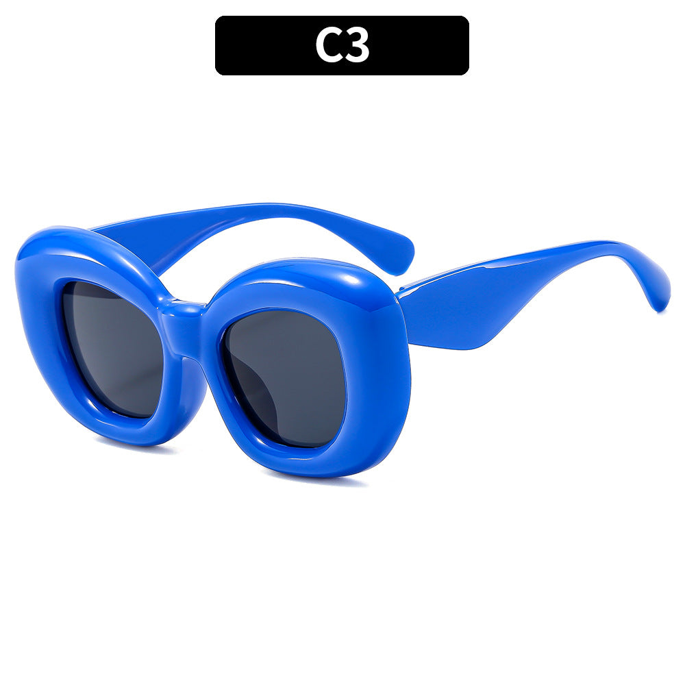 Oversized Chunky Frame Polarized Sunglasses with UVA and UVB Protection, view 2