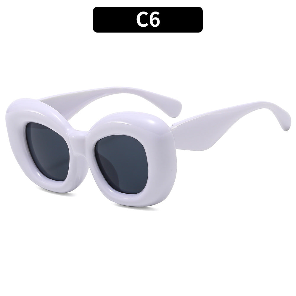 Oversized Chunky Frame Polarized Sunglasses with UVA and UVB Protection, view 3