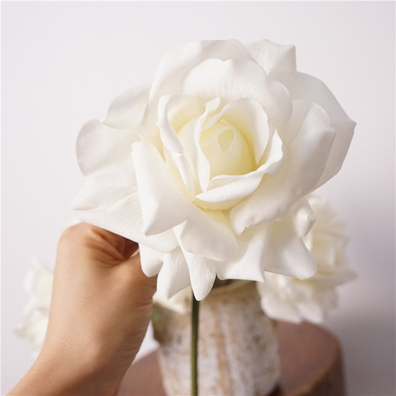 Oversized Realistic Foam Rose Single Stem Artificial Flower, view 10