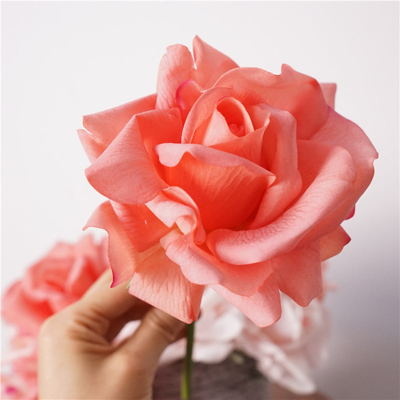 Oversized Realistic Foam Rose Single Stem Artificial Flower, view 14