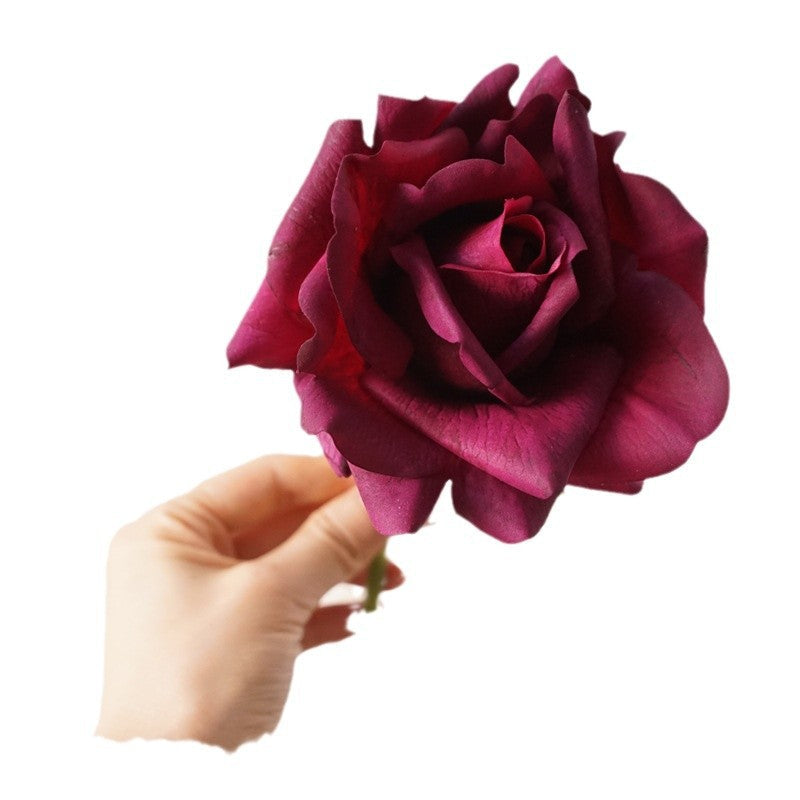 Oversized Realistic Foam Rose Single Stem Artificial Flower, view 5