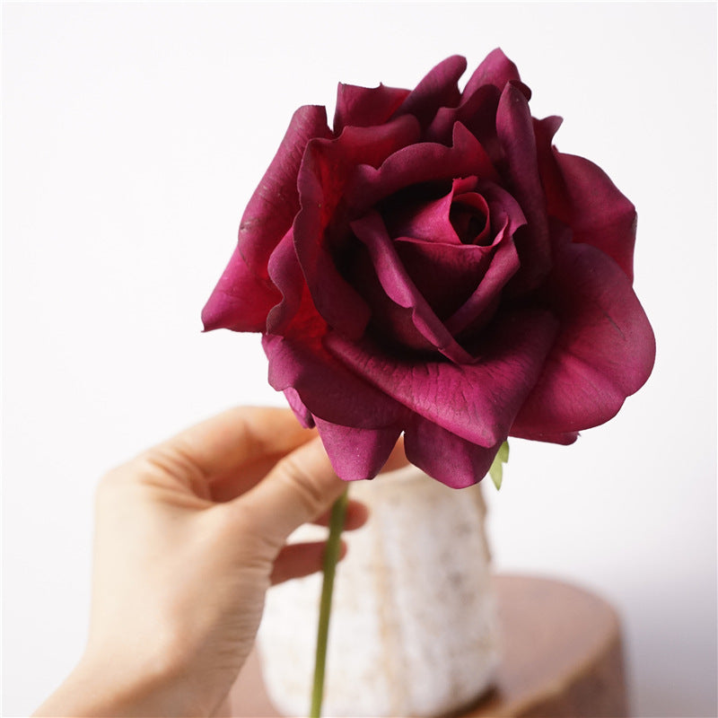 Oversized Realistic Foam Rose Single Stem Artificial Flower, view 7