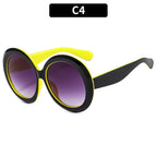 Oversized Round Frame Sunglasses for Women, Lightweight