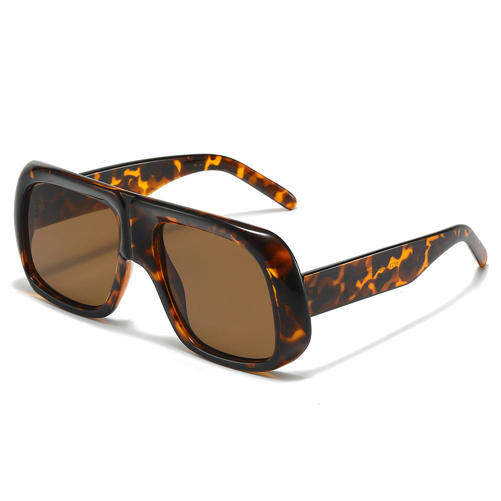 Oversized Square Sunglasses with Lightweight Frame and UV Protection, view 4