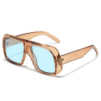 Oversized Square Sunglasses with Lightweight Frame and UV Protection, view 7