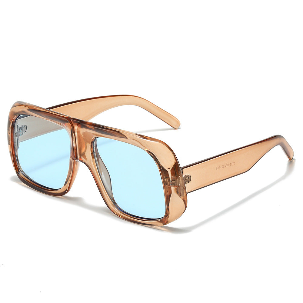 Oversized Square Sunglasses with Lightweight Frame and UV Protection, view 7