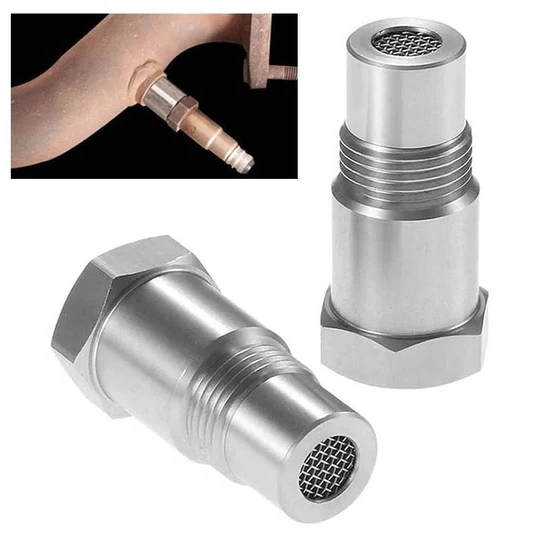 Oxygen Sensor Adapter with Mini Catalytic Converter, SS304, M18*1.5