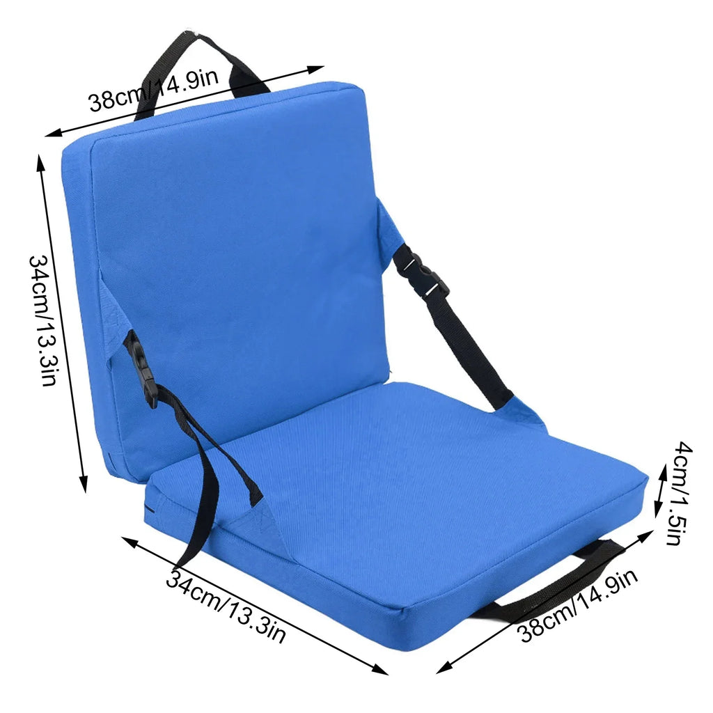 Padded Folding Outdoor Chair with Backrest, 600D Oxford Fabric, view 6