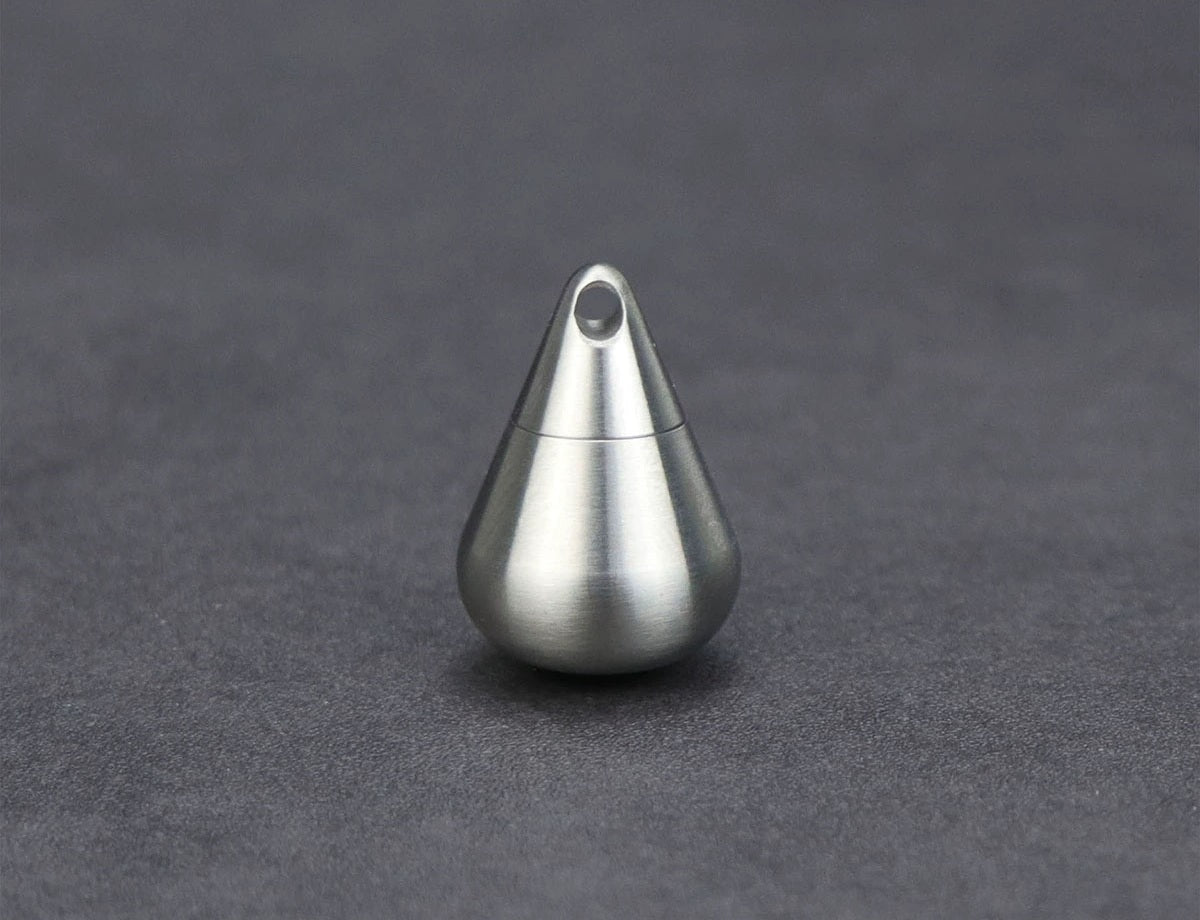 Titanium Droplet Mini Pill Box, Waterproof Travel Case