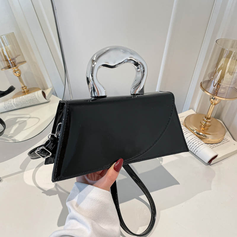Patent Leather Handheld Purse, view 3