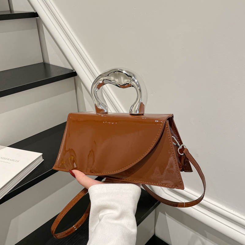 Patent Leather Handheld Purse, view 6