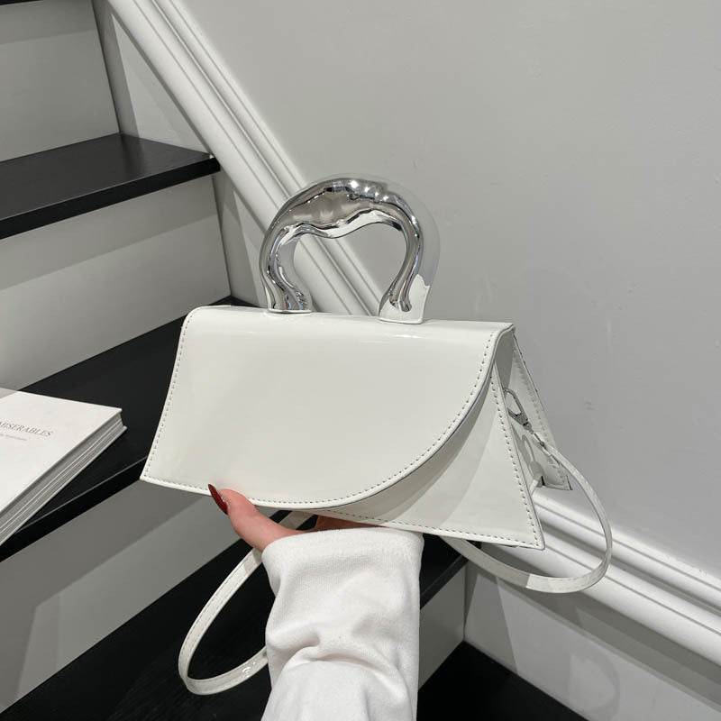 Patent Leather Handheld Purse, view 7