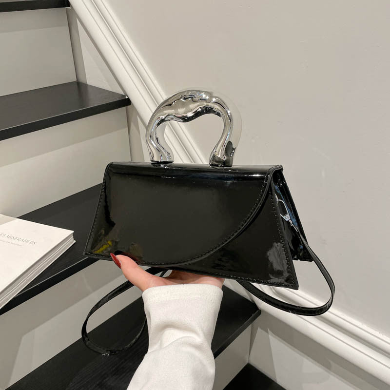 Patent Leather Handheld Purse, view 8