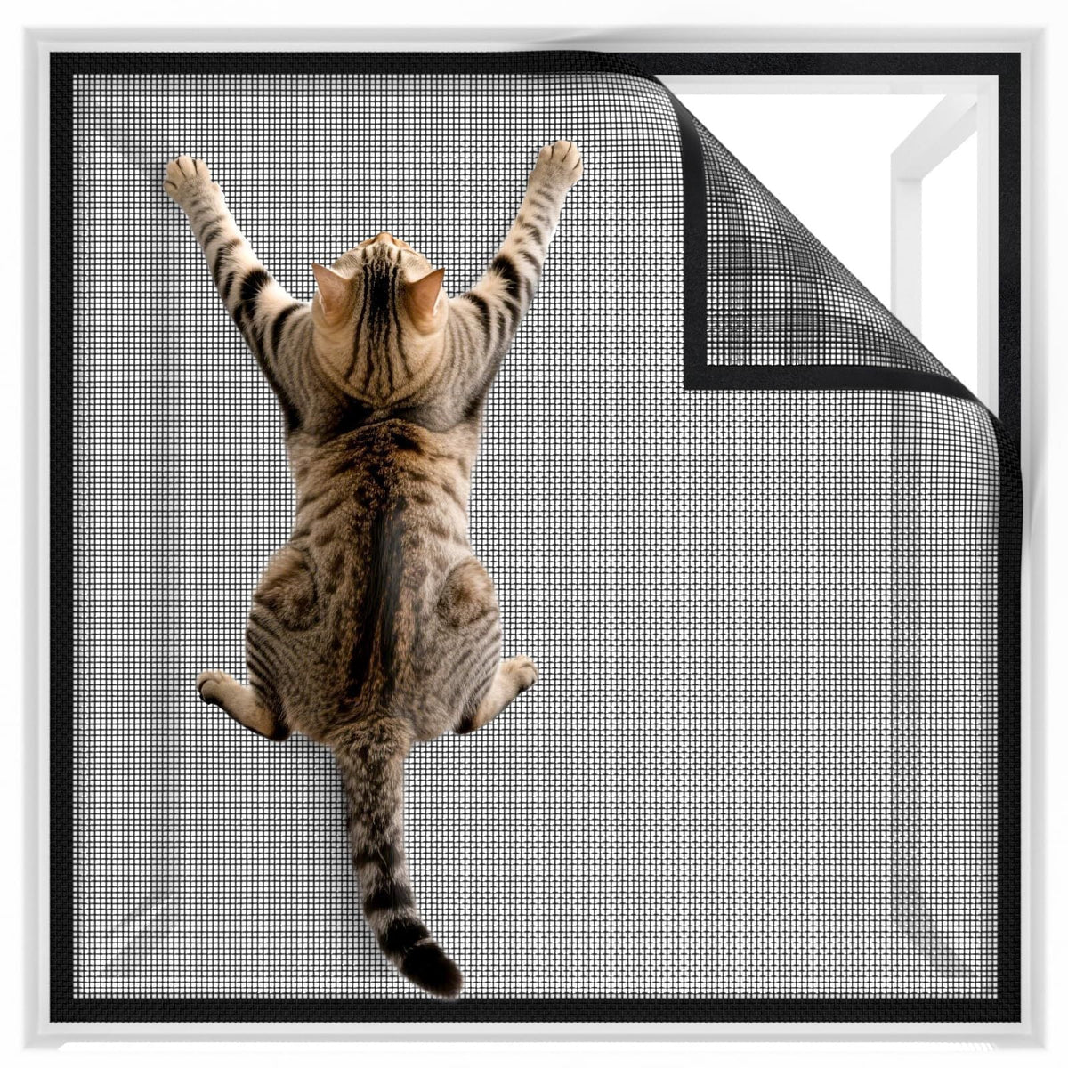 Pet Safety Screen for Doors and Windows, Tear-Resistant Mesh, view 4