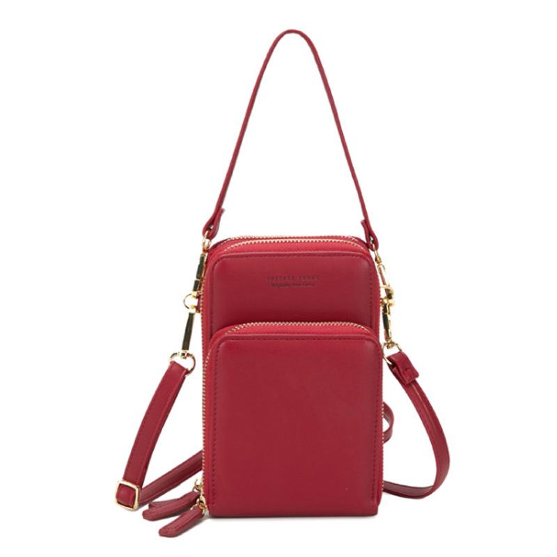 Phone Crossbody Bag with Touchscreen PVC Window, RFID Blocking, PU Leather, view 25