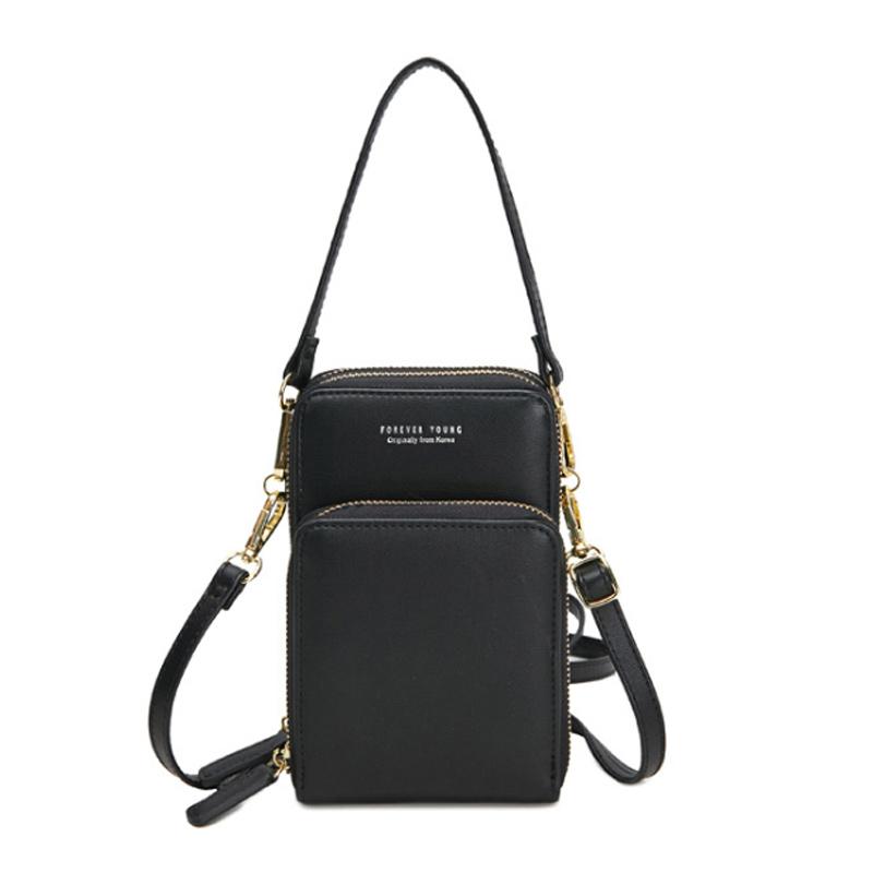 Phone Crossbody Bag with Touchscreen PVC Window, RFID Blocking, PU Leather, view 29