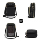 Phone Crossbody Bag with Touchscreen PVC Window, RFID Blocking, PU Leather, view 5