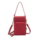 Phone Crossbody Bag with Touchscreen PVC Window, RFID Blocking, PU Leather