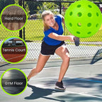 Pickleball Trainer with Luminous Balls, ABS Base and 236.22 in Elastic Rope, view 3