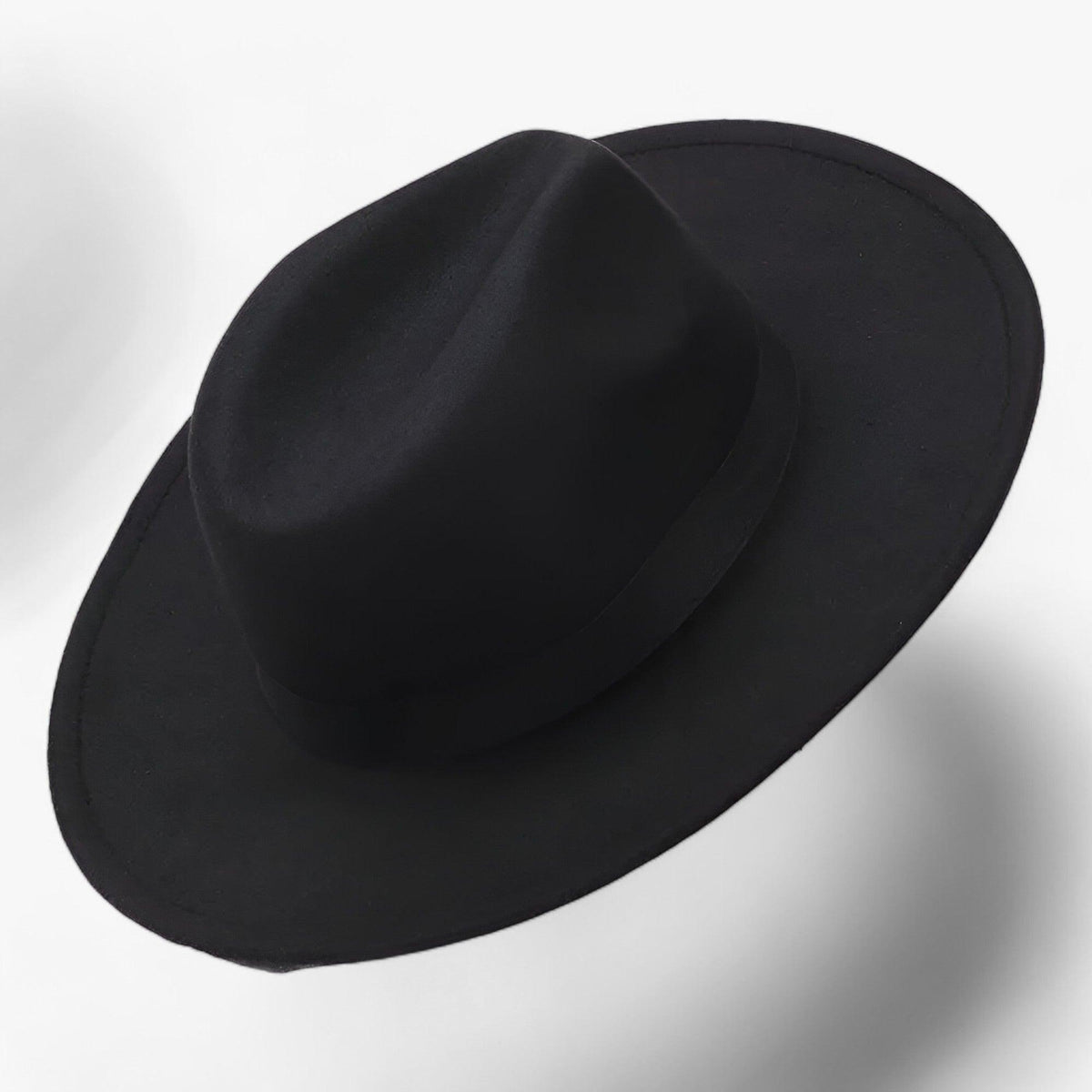 Unisex Vintage Polyester Fedora Hat, Adjustable Inner Band, 7 cm Brim